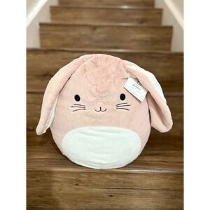 New Pottery Barn‎ Kids Huggable 13" Squish Plush Bunny Pale Pink White Soft Gift